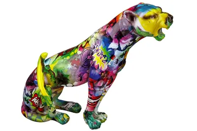 Produktbild von Gilde Gepard "Street Art" Kunstharz mehrfarbig 37205