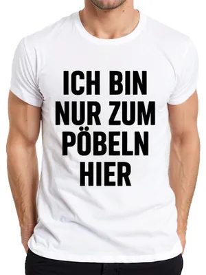 Obrázok produktu pre Som tu len preto, aby som provokoval a robil si srandu. Sarkazmus, provokácia, humor. Pánske tričko, biela farba, veľkosť S