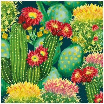 Produktbild von Servietten 33x33 cm - Vibrant Cacti