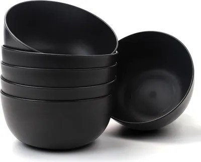 Produktbild von Ramen Schüssel 6 Stück 1400 ml Frühstücksschalen - Große Kapazität Kunststoff Suppenschalen - Suppen Getreide Ramen Salat - Unzerbrechliche Pastaschalen - Dessertschalen - Grillfeiern