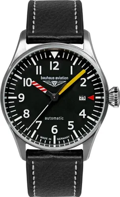 Productafbeelding van Bauhaus Aviation, vluchtbesturingssysteem, model 27625, herenhorloge met automatische uurwerk