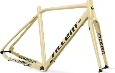 Produktbild von ACCENT FURIOUS PRO Desert Camo Gravel-Rahmen (Rahmen, Carbongabel, Steuersatz), 142 x 12 mm, 100 x 12 mm, Größe XL