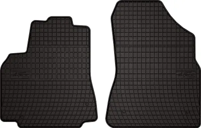 Image de Tapis de sol voiture en caoutchouc pour Citroen Berlingo II (2008-2018, kombivan, multispace, 2-personnes) Noir, lot de 2 pièces, fixations