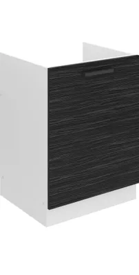 Produktbild von Belini Unterschrank Küche, Spülenunterschrank 60 cm Breite. SDZ Küchenunterschrank ohne Arbeitsplatte. Spülenschrank mit 1 Tür, Königliches Ebenholz