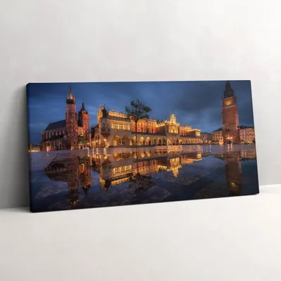 Produktbild von Krakau, Rynek Sukiennice – Leinwandbild Wandbild – 120x60 cm – Leinwandbilder – Wandbilder – Schlafzimmer – Flur