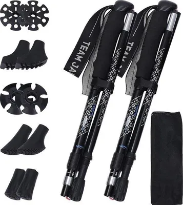 Produktbild von Famanu Nordic Walking Stöcke - Leichtgewicht, faltbar, verstellbar