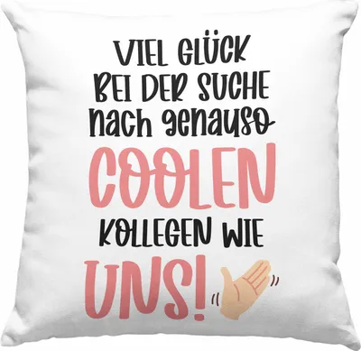 Produktbild von Trendation - Jobwechsel Deko-Kissen mit Füllung 40x40 Geschenk Kollegin Kollege Abschied Lustig Abschiedsgeschenk Sprüche Neuer Job Coole Kollegen (Grün)