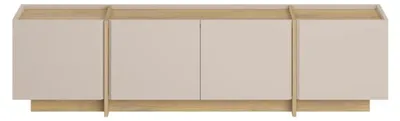 Image de CALICOSY - Meuble TV 4 portesReproduction cachemire et chêne L180 cm ONYX