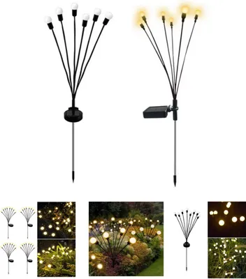 Zdjęcie produktu dla Lampa solarna ogrodowa zewnętrzna na ogród kulki 8 sztuk ZESTAW 2szt