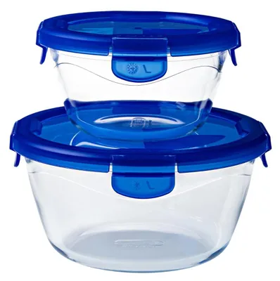 Productafbeelding van Pyrex 287PG00, Kom, Rond, 0,7 liter, Blauw, Transparant, Glas, -40 tot 300 °C