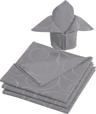 Produktbild von Erwin Müller Serviette Oberhausen" 4er-Pack grau 50x50 cm"