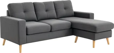 Produktbild von HOMCOM Ecksofa Eckcouch in L-Form, Eckgarnitur in Leinenoptik Couchgarnitur