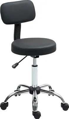 Image de Tabouret pivotant, hauteur réglable 78-93 cm, charge maximale 150 kg, roulettes pivotantes à 360 degrés, matériaux durables, montage nécessaire