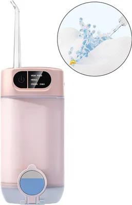 Produktbild von Munddusche Kabellos,Elektrischer Zahnreiniger,für optimale Zahn- & Zahnfleischpflege,USB Typ-C Wiederaufladbare,Wasser Flosser IPX7, mit 4 Düsen und 5 Reinigungs-modi