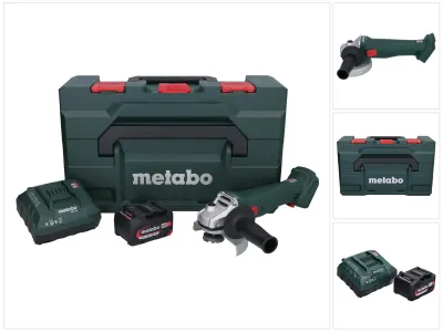 Produktbild von Metabo W 18 L 9-125 Akku Winkelschleifer 18 V 125 mm + 1x Akku 4,0 Ah + Ladegerät + metaBOX