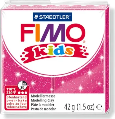 Obrázek produktu pro Modelovací hmota Fimo kids 42g růžová se třpytkami