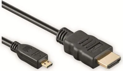 Produktbild von Purelink High Speed Micro HDMI-Kabel m. Ethernet Kanal, schwarz, versch. Längen Länge: 1 m