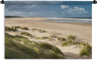 Produktbild von MuchoWow® Wandteppich Wandbehang Sand - Düne - Meer 90x60 cm Tapisserie Dekoration Wandtuch - Wandskulpturen - Bildteppich