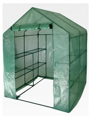 Produktbild von Foliengewächshaus 143x143x195 cm mit Regalen