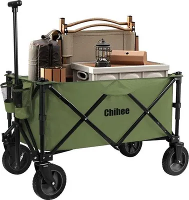 Productafbeelding van Famanu gereedschapswagen met voorwielrem - Robuuste strandwagen met grote capaciteit
