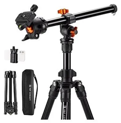 Immagine prodotto di Treppiede per fotocamera K&F Concept nero, con braccio estensibile, 195 cm