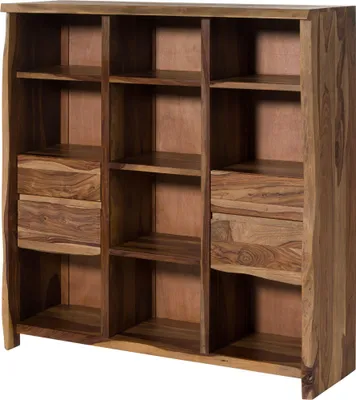 Immagine prodotto di MASSIVMOEBEL24 | Libreria in legno di sheesham 142x45x145  laccato naturale / sabbiato PURE SHEESHAM #208