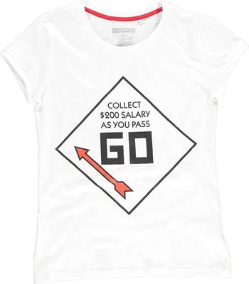 Produktbild von Difuzed - T-Shirt Herren - Monopoly »GO« (weiß) Shirt L
