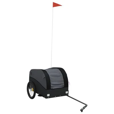 Immagine prodotto di vidaXL Rimorchio per biciclette nero 30 kg ferro