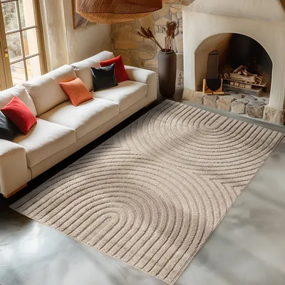 Immagine prodotto di Carpetsale24 Tappeto a Pelo Alto per Soggiorno Stile Boho Scandinavo Effetto 3D Shaggy Morbido e Soffice, Dimensioni: 160x230 cm