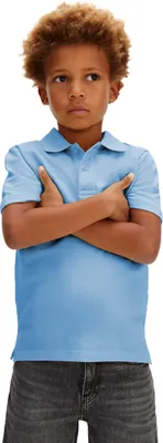 Immagine prodotto di Camicia polo da bambino Calvin Klein, tinta unita, vestibilità regular, blu (Provence 16-4032 TCX), taglia 4