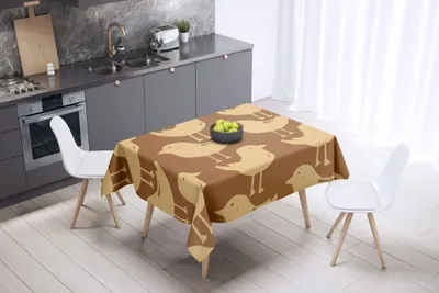 Obrázek produktu pro Voděodolná ubrus, 100% polyester, hnědá, 140 x 140 cm