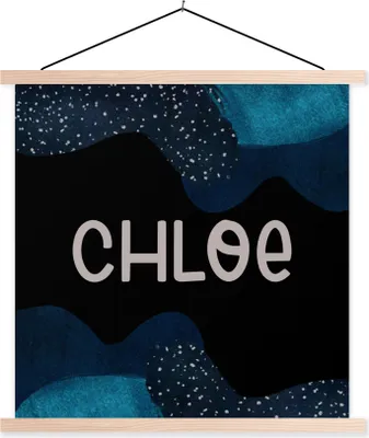 Produktbild von MuchoWow® Textilposter Chloe - Pastell - Mädchen 120x120 cm mit holzfarbenen Rahmen - Textil-Poster