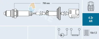 Produktbild von FAE Lambdasonde für TOYOTA AVENSIS Kombi (T25) nach-Kat 75638