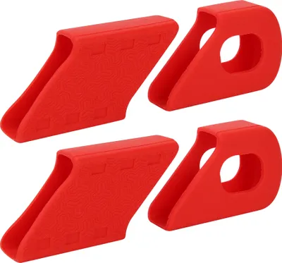 Produktbild von 4 Stück Silikon-Kurbelschützer, Fahrrad-Kurbelarmschutz in Rot, Kratzschutz-Accessoires