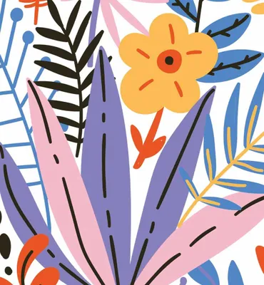 Produktbild von Sichtschutzstreifen Exotische Blumen Malerei Sichtschutz Garten Zaun - 250x100cm