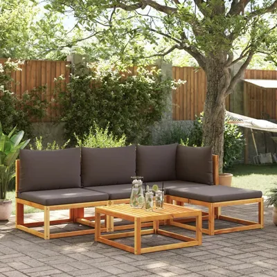 Produktbild von Maison Exclusive - 5-tlg. Gartensofa-Set mit Kissen Holz Akazie & Seil