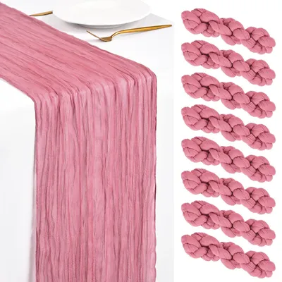 Productafbeelding van Set van 8 Dusty Rose Kaasdoeken Tafelkleed - 45x275cm