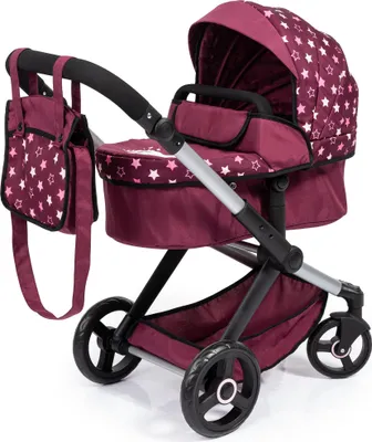 Obrázok produktu pre Bayer Design 17023AA, Kočík pre bábiku Xeo s taškou, Bordeaux Bordeaux, ružová