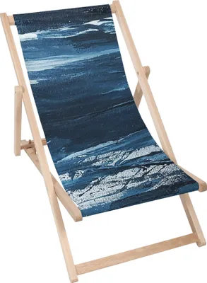 Immagine prodotto di Lettino Dreamroots pieghevole in legno, legno di faggio fino a 130 kg, lettino pieghevole con regolazione dell'inclinazione dello schienale in 3 fasi, Rough Sea
