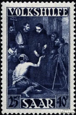 Produktbild von Briefmarken Saarland 1949 Mi 270 postfrisch Volkshilfe:Gemälde (I)