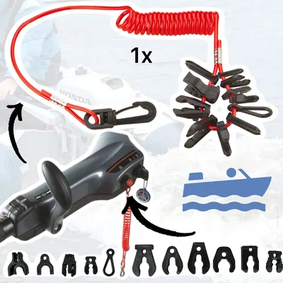 Produktbild von Osculati Sicherheitsschlüssel-Set Kill Switch Not Aus für Aussenborder
