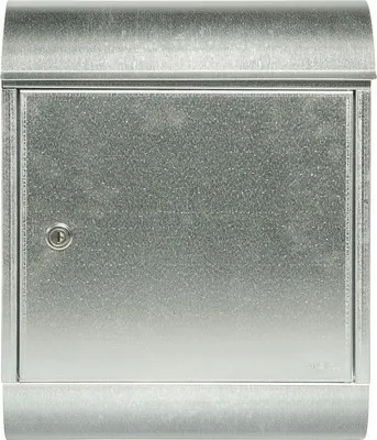 Produktbild von MEFA Briefkasten Briefkasten Stahl verzinkt BxHxT 340/430/150 mm Topaz 844 verzinkt mit Zeitungsrohr Entnahme vorne