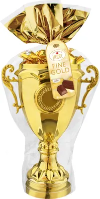 Produktbild von Heidel Gold Kunststoff Pokal mit Pralinen Schokoladenkugeln 85g