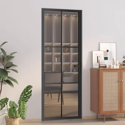 Produktbild von "im  " Innentür 76x201,5 cm Schwarz ESG-Glas und Aluminium - Haustüren CC15915