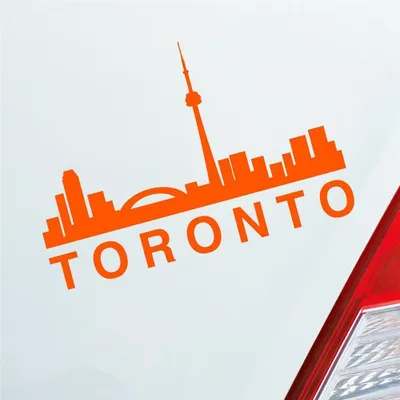 Produktbild von Auto Aufkleber Toronto Stadt City USA Kalifornien State 14x10 cm Orange Sticker Heckscheibenaufkleber