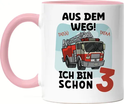 Produktbild von Aus Dem Weg Ich Bin Schon 3 Tasse Rosa Happy Birthday 3. Geburtstag Alles Gute Jahre Leben Geschenke Geburtstagsfeier