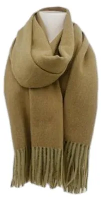 Produktbild von Damenschal Soft Cashmera » Fransenschal 180 x 70 cm » Winter Damen Schal » Herbst / Winter Schal: Grünbraun Farbe: Grünbraun