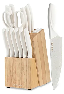 15-tlg. Messerset mit Block, Edelstahl, spülmaschinengeeignet