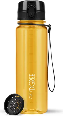 Zdjęcie produktu dla Butelka na napoje uberBottle crystalClear z sitkiem, 500 ml / kolor miodowożółty / 720DGREE