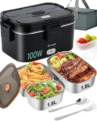 Elektrische Lunchbox 100W, 1,8L, Edelstahl, für Auto & Arbeit